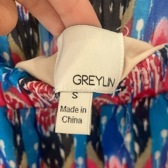 Greylin Anthropologie pleated print skirt sz small - Picture 3 of 5